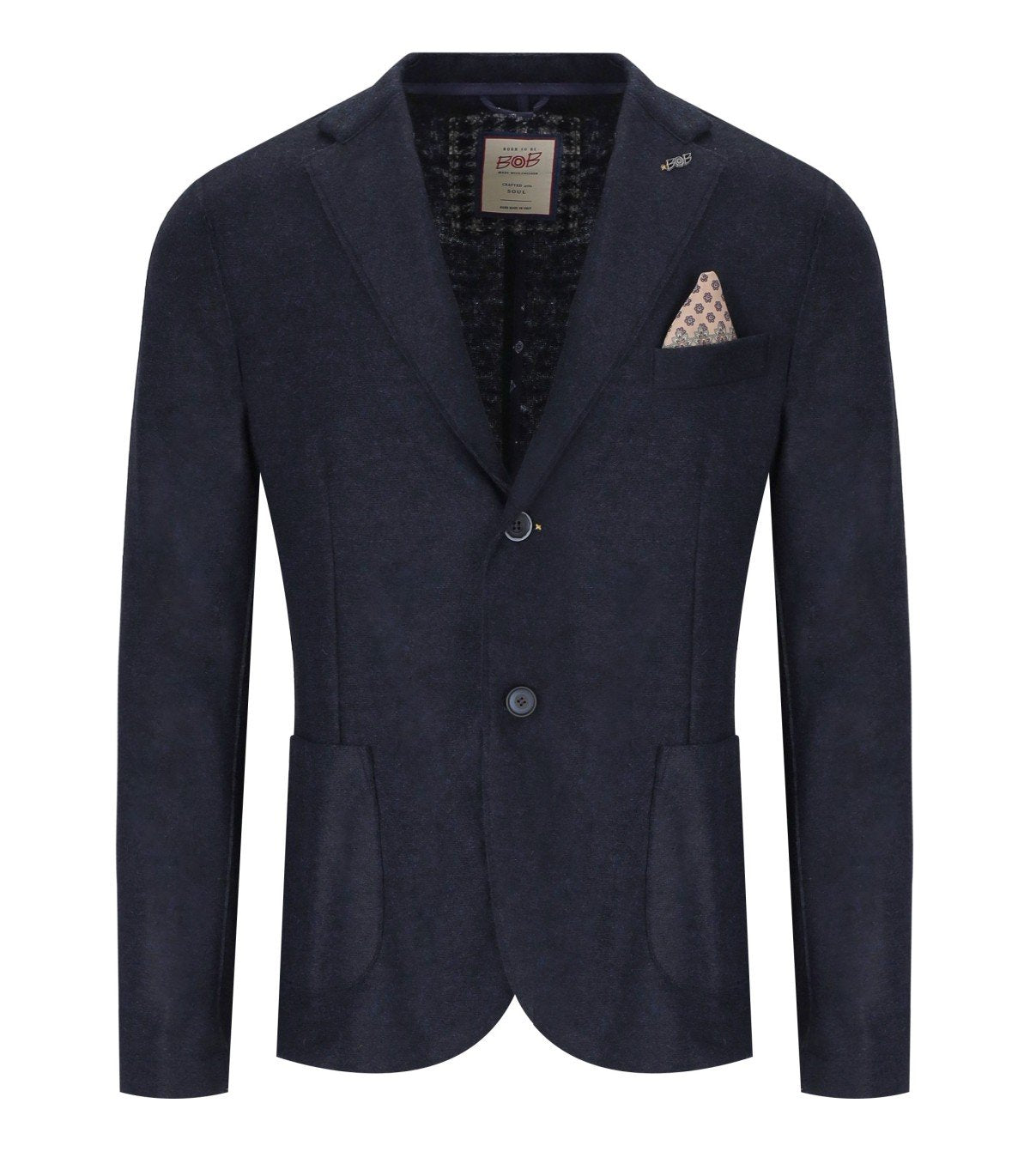 BOB DOVER DARK BLUE SINGLE-BREASTED JACKET
