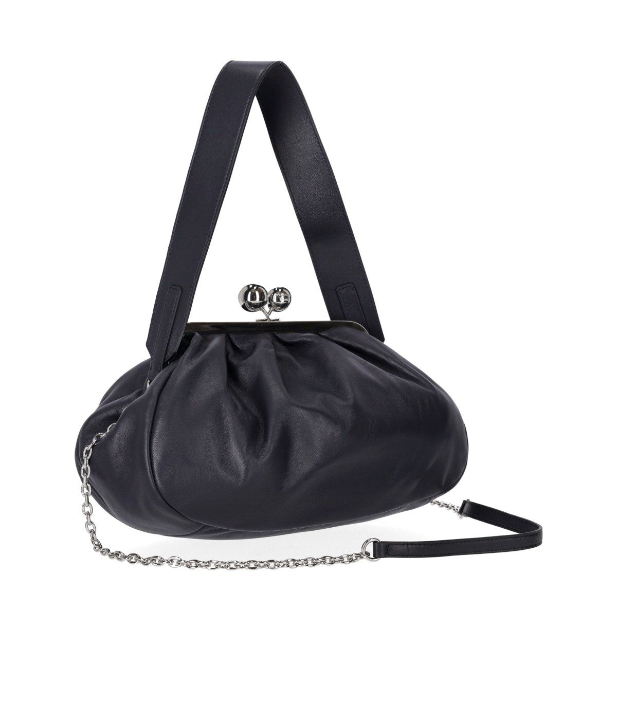 MAX MARA WEEKEND PASTICCINO CUBICO MEDIUM NAVY BLUE CLUTCH