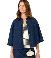 CAMICIA IN DENIM ZANNATA BLU MAX MARA WEEKEND
