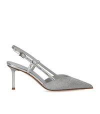SERGIO LEVANTESI GIULIA SILVER SLINGBACK PUMP - 39