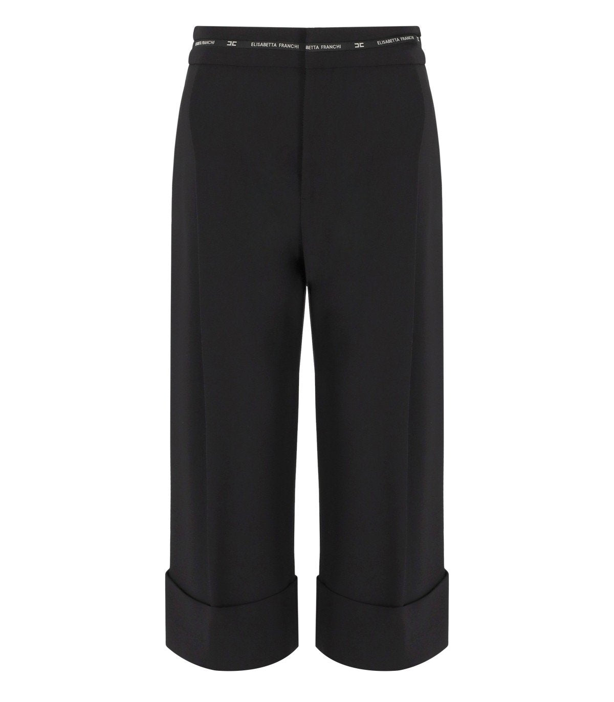ELISABETTA FRANCHI BLACK BERMUDA SHORTS