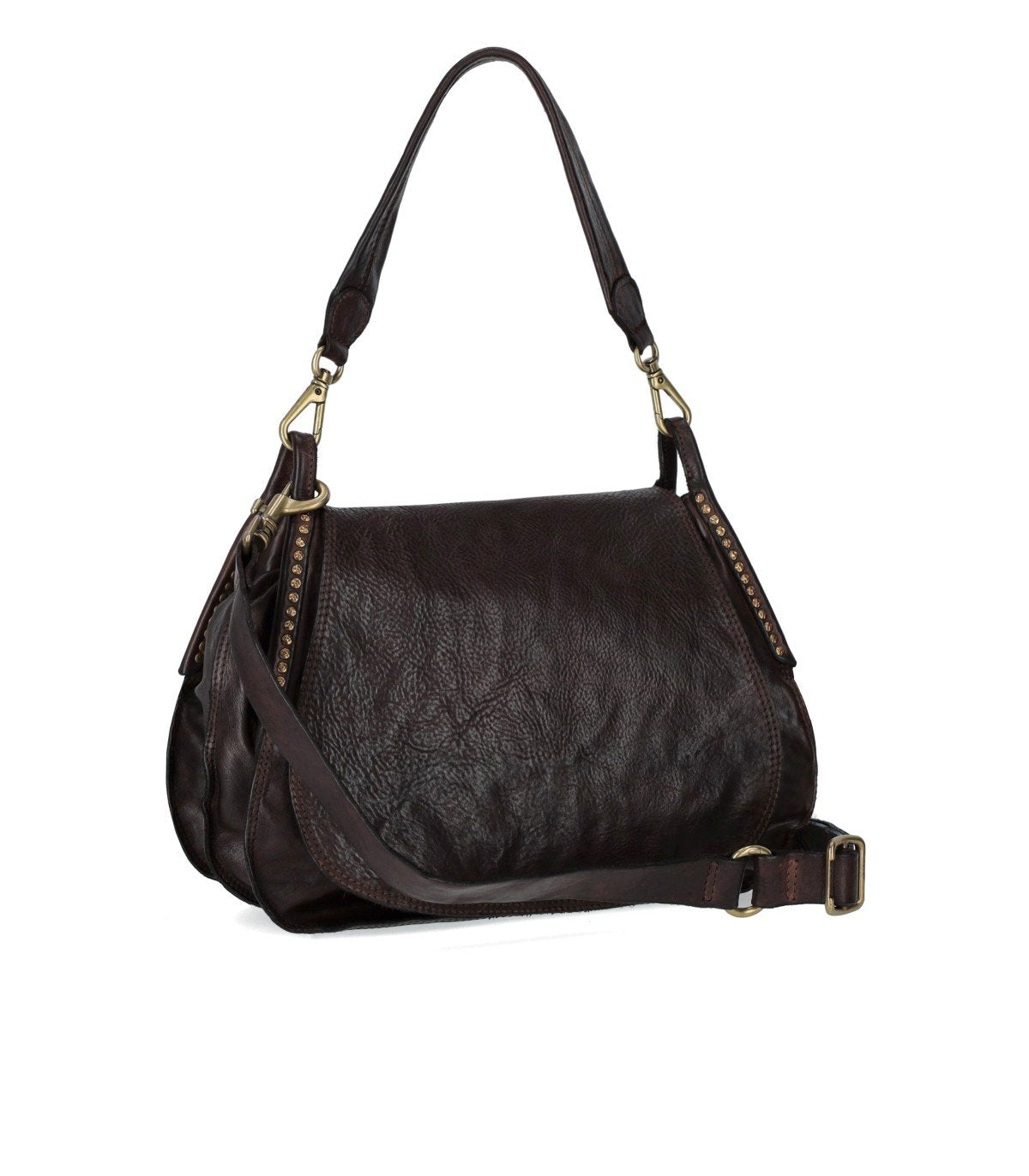 SAC PORTÉ ÉPAULE ENZA MARRON FONCÉ CAMPOMAGGI