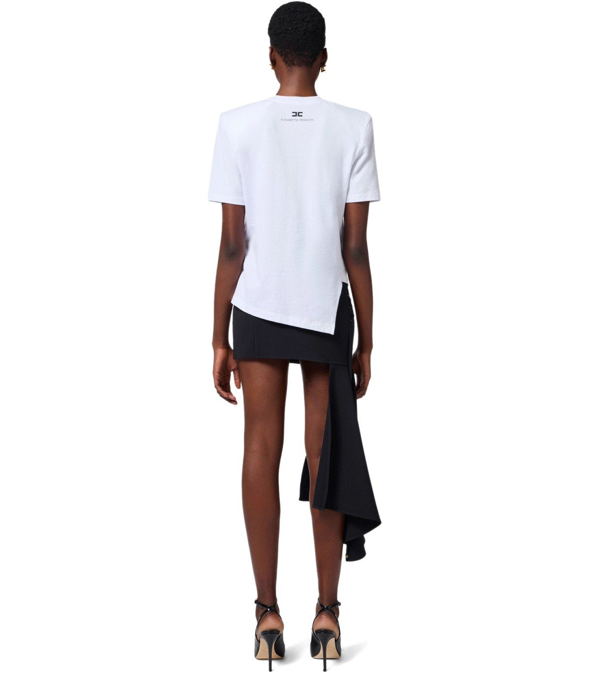 ELISABETTA FRANCHI GESSO ASYMMETRIC T-SHIRT