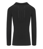 ELISABETTA FRANCHI BLACK POLO SWEATER