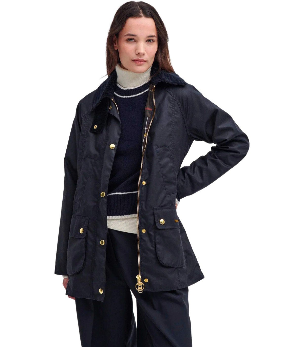 JACKE MODERN BEADNELL WAX MARINEBLAU BARBOUR