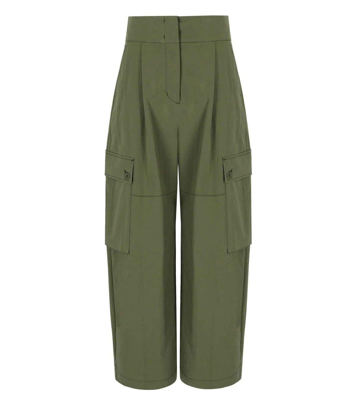 MAX MARA WEEKEND AQUILA GREEN CARGO TROUSERS