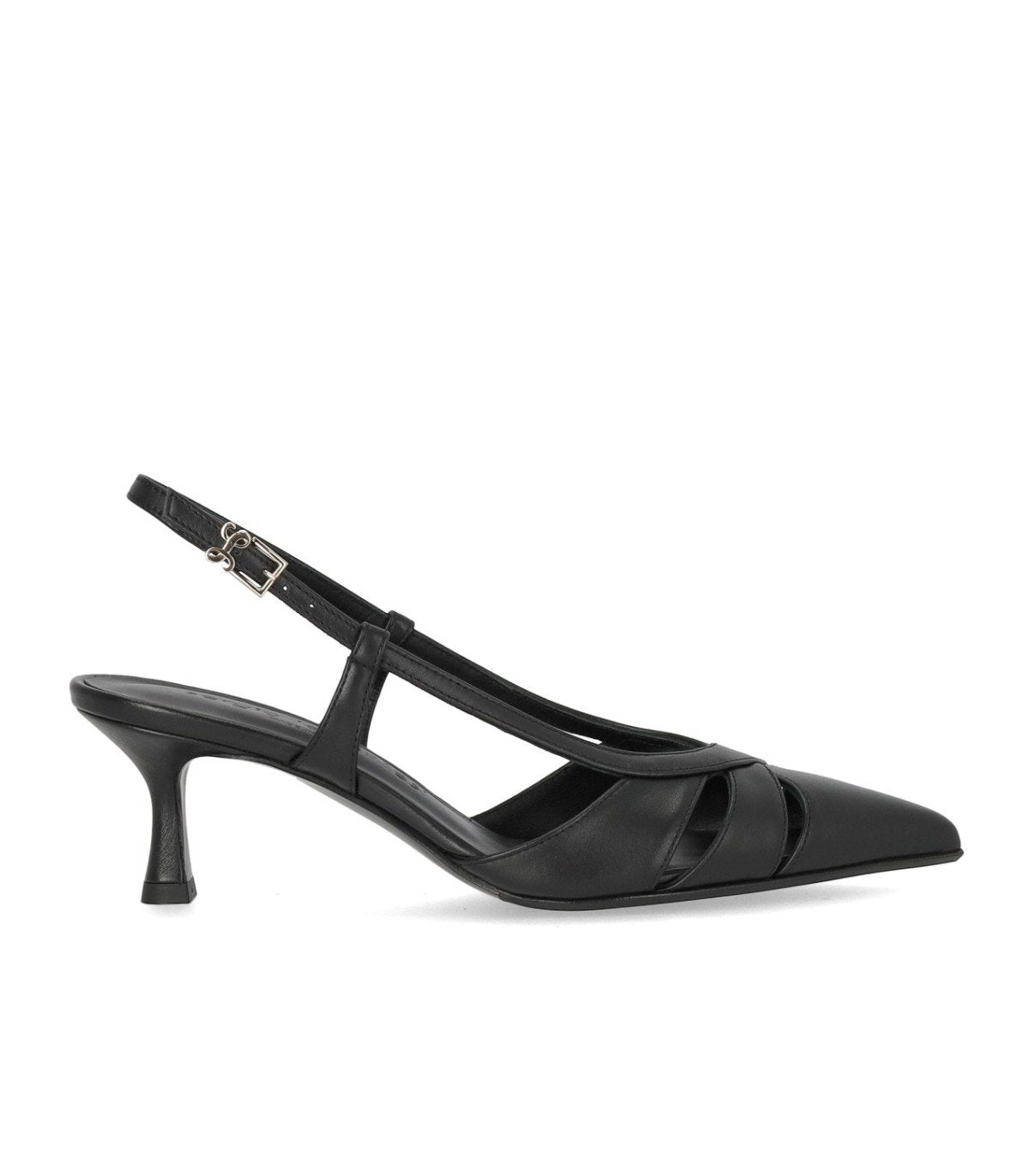 SERGIO LEVANTESI EDDA BLACK SLINGBACK PUMPS