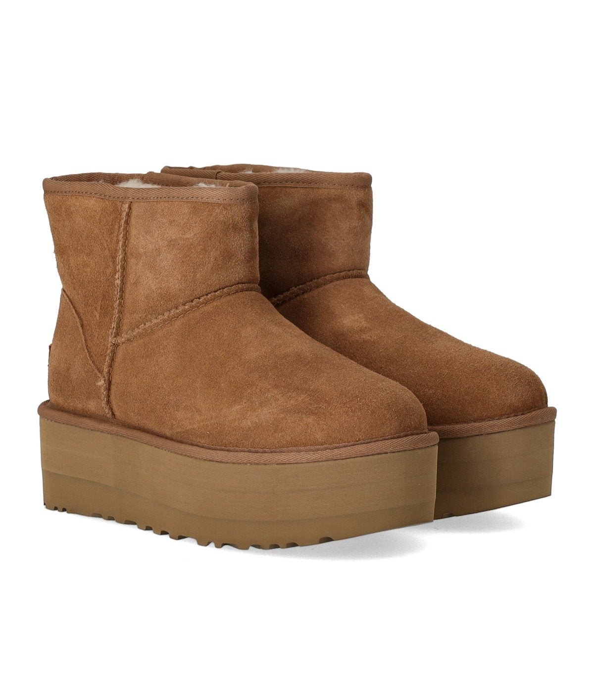UGG CLASSIC MINI PLATFORM CHESTNUT BOOT