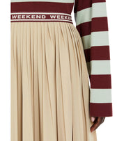 MAX MARA WEEKEND BLEU SABBIA PLEATED SKIRT