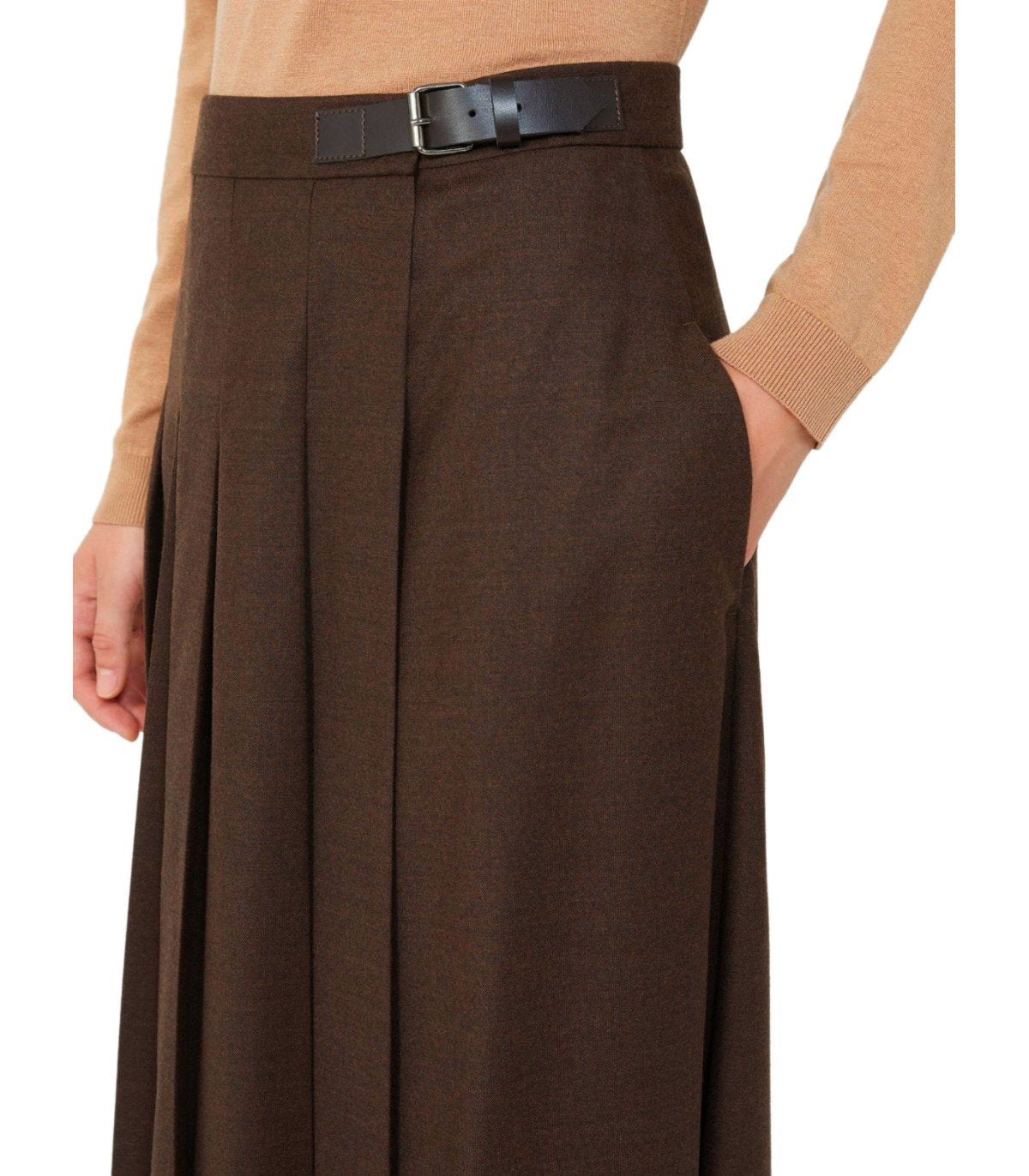 MAX MARA WEEKEND FASTOSO CHOCOLATE SKIRT