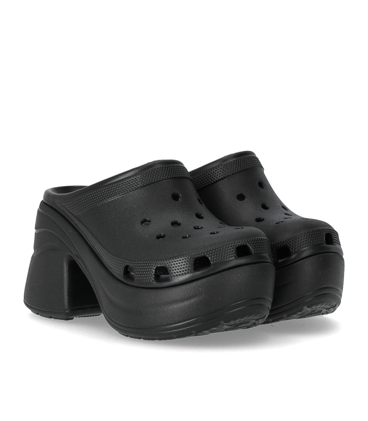 CROCS SIREN BLACK HEELED CLOG