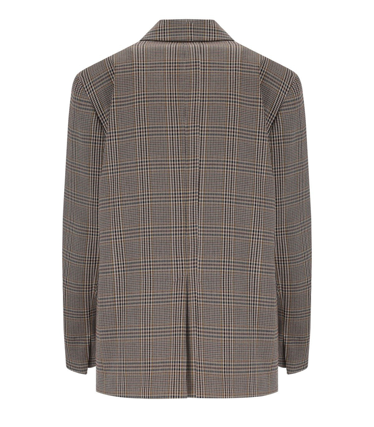 K.K. BEIGE CHECK SINGLE-BREASTED BLAZER