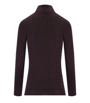ELISABETTA FRANCHI MERLOT TURTLENECK SWEATER