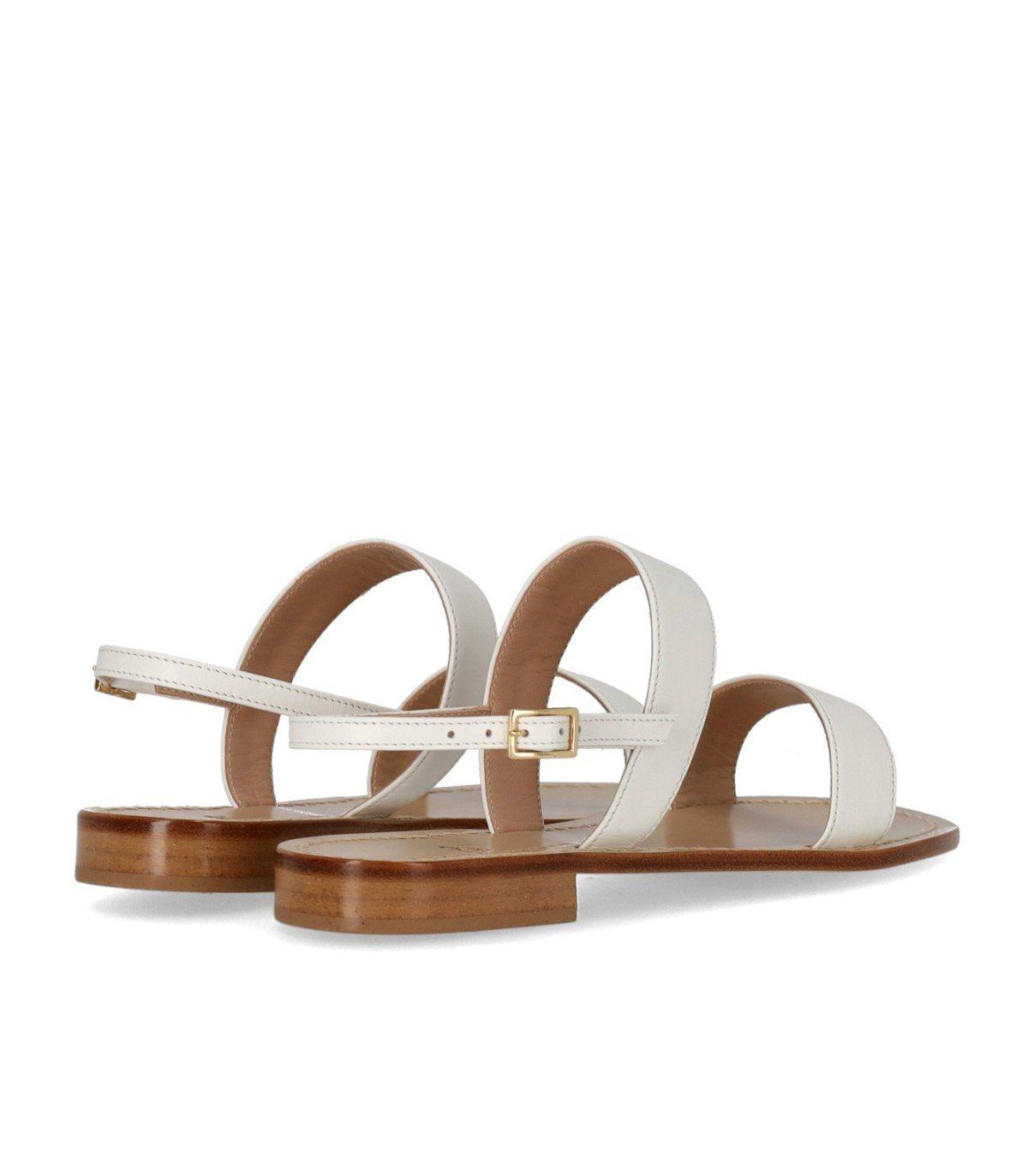 PAOLO FERRARA WHITE FLAT SANDAL