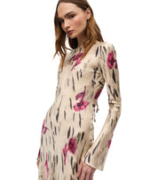 GANNI IVORY LONG SATIN DRESS