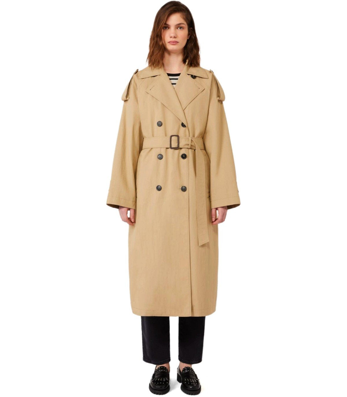 MAX MARA WEEKEND CANASTA BEIGE TRENCHCOAT