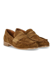 MOCASSIN EN DAIM COGNAC STRATEGIA