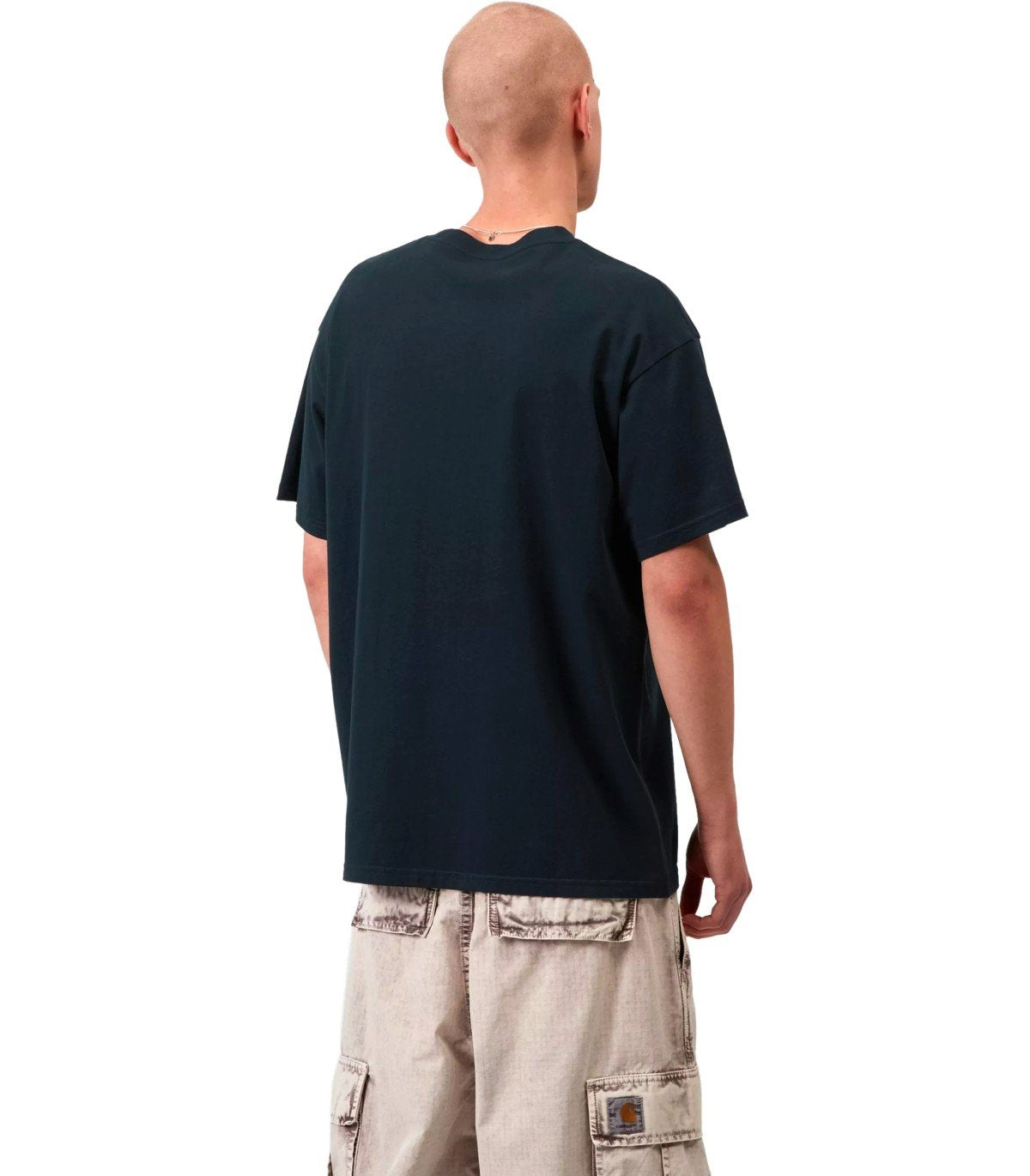 CARHARTT WIP S/S SCRIPT EMBROIDERY DEEP NIGHT T-SHIRT