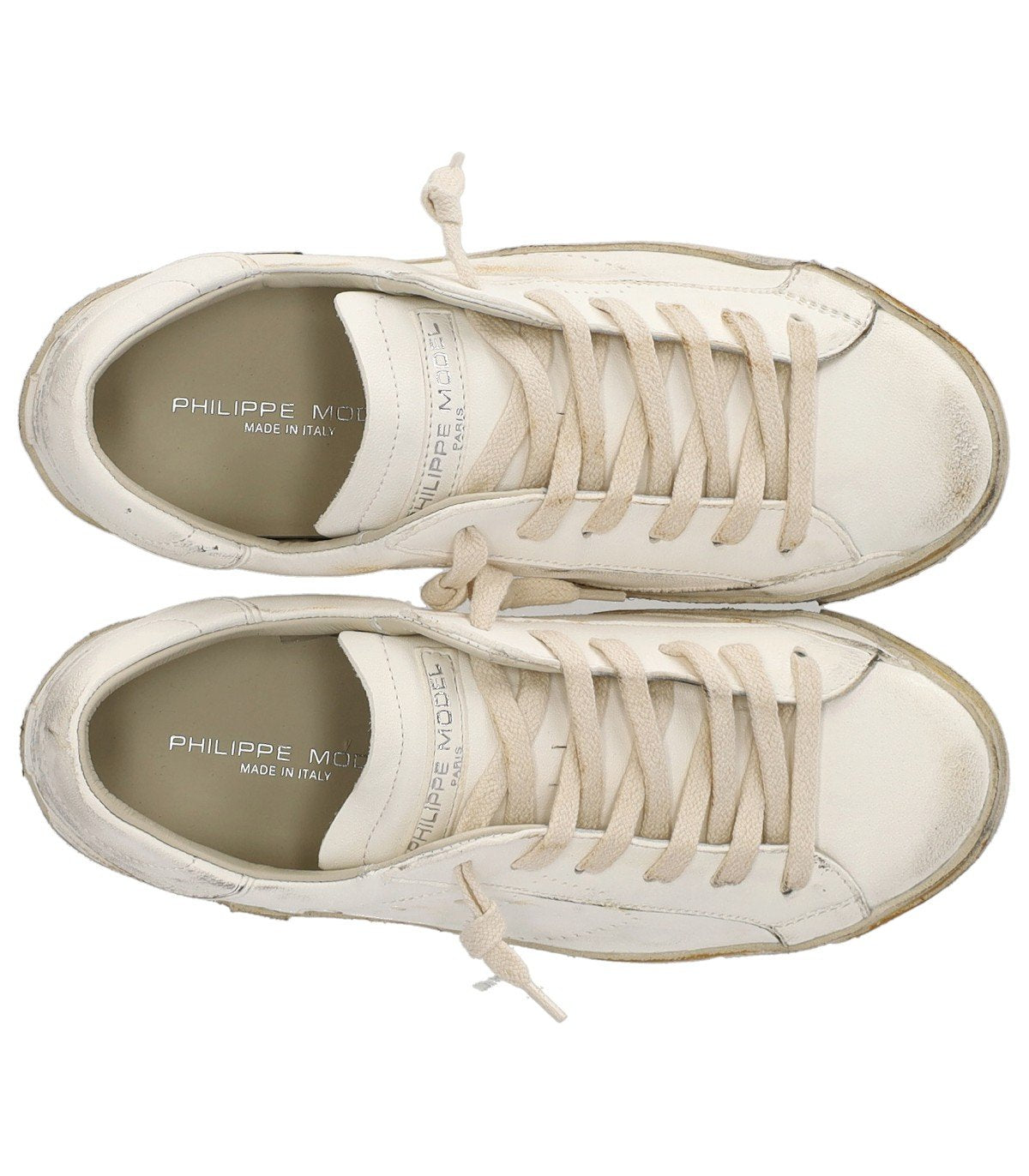 PHILIPPE MODEL PRSX LOW VINTAGE WHITE SNEAKER