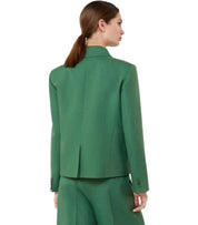 MAX MARA WEEKEND NEMBI GREEN DOUBLE-BREASTED BLAZER
