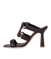 ELISABETTA FRANCHI BRAUNE MULE MIT ABSATZ