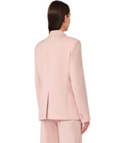 MAX MARA WEEKEND LAMINE PINK SINGLE-BREASTED BLAZER