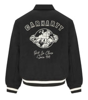 CARHARTT WIP WORLD CLASS BLACK VARSITY JACKET