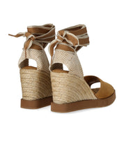 SANDALE ESPADRILLE À SEMELLE COMPENSÉE HEDERA CARAMEL PALOMITAS