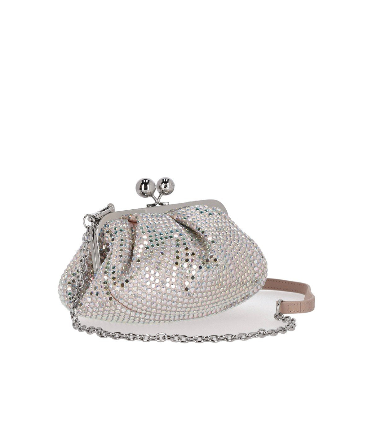 MAX MARA WEEKEND PASTICCINO ALAMA SMALL SILVER CLUTCH