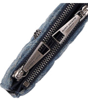 KURT GEIGER KENSINGTON DENIM SMALL BLAUW WALLET