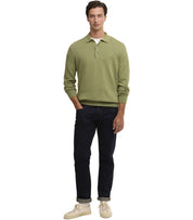 BARBOUR PIMA LAUREL GREEN KNITTED POLO SHIRT