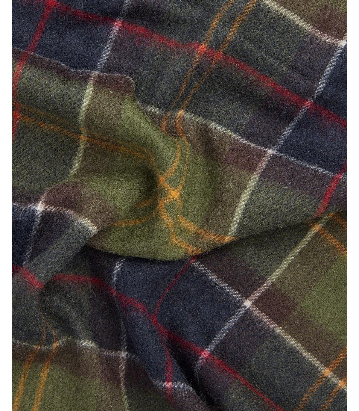 BARBOUR BRADEN TARTAN GREEN BLUE SCARF