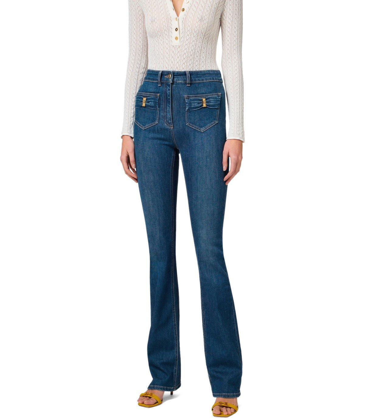 デニム・ジーパン Elisabetta Franchi Jeans With Bow Detail JEANS WITH BOW DETAIL ELISABETTA FRANCHI – FerrarisBoutique
