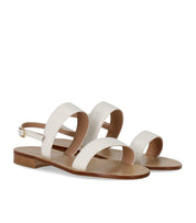 PAOLO FERRARA WHITE FLAT SANDAL