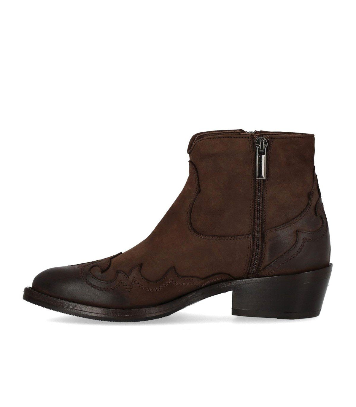 DUCCIO DEL DUCA DARK BROWN TEXAN ANKLE BOOT