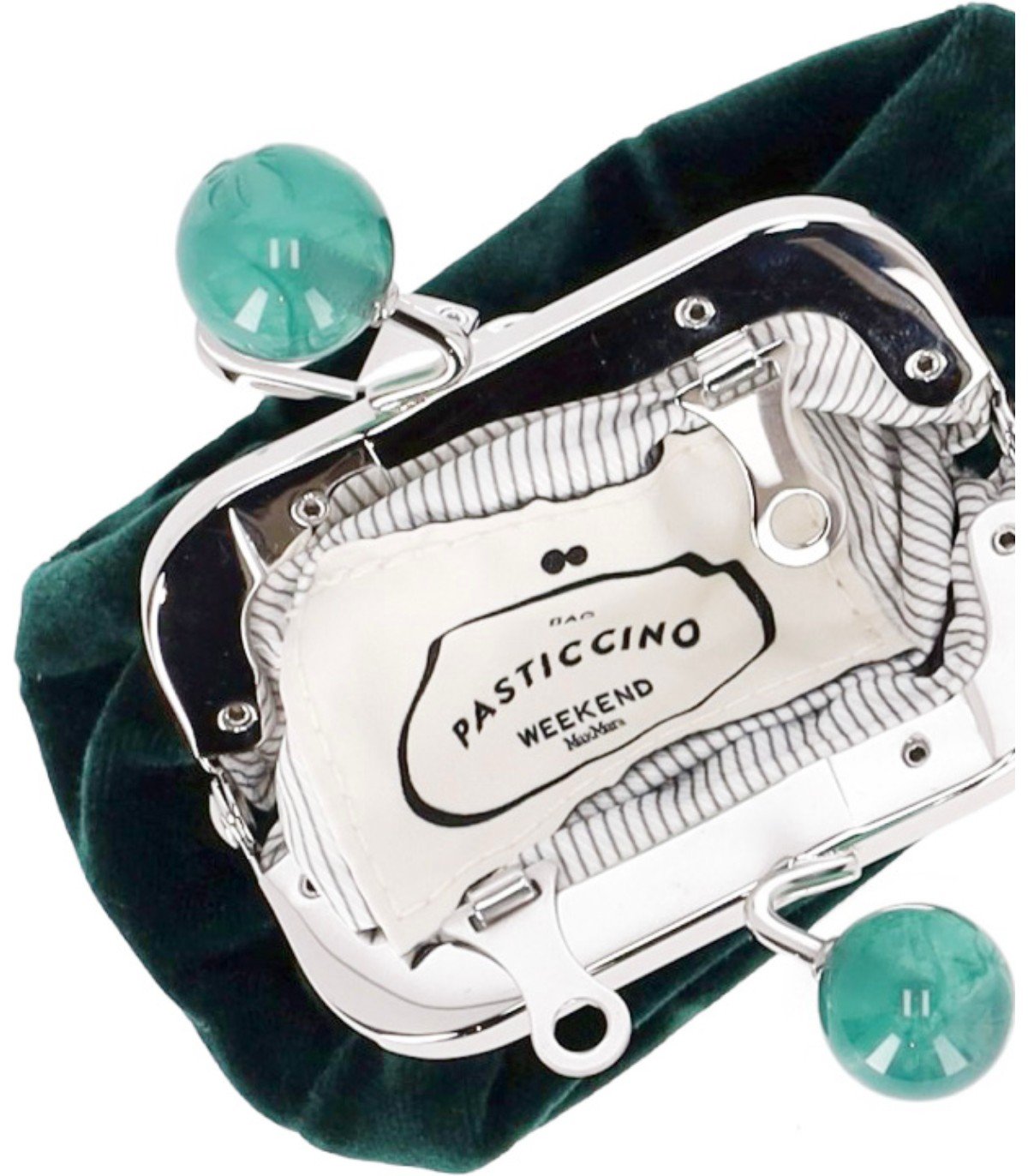 CLUTCH PASTICCINO MINI NOCINO VERT MAX MARA WEEKEND