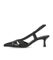 SERGIO LEVANTESI EDDA BLACK SLINGBACK PUMPS