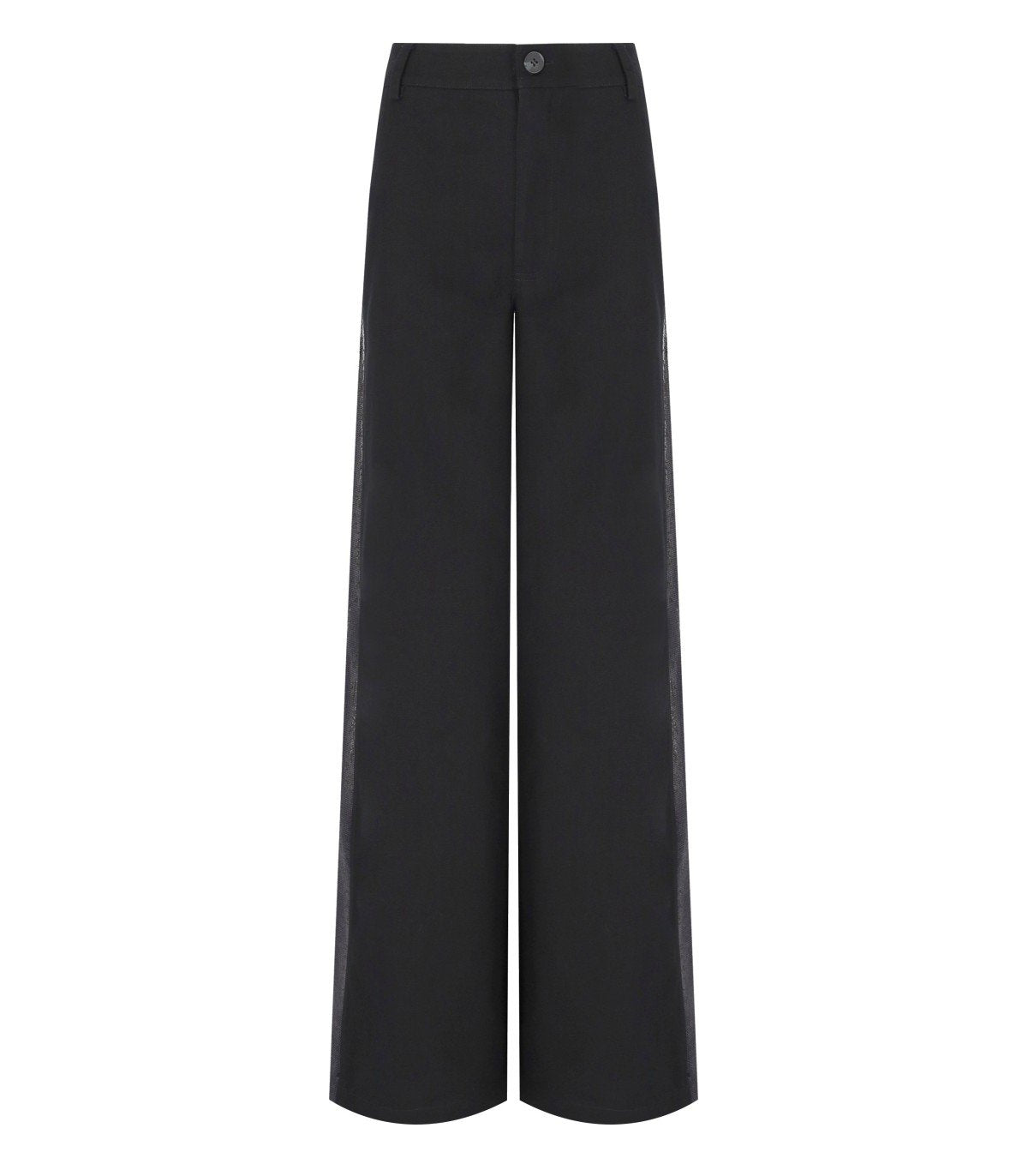 ESSENTIEL ANTWERP GORROR BLACK WIDE LEG PANTS