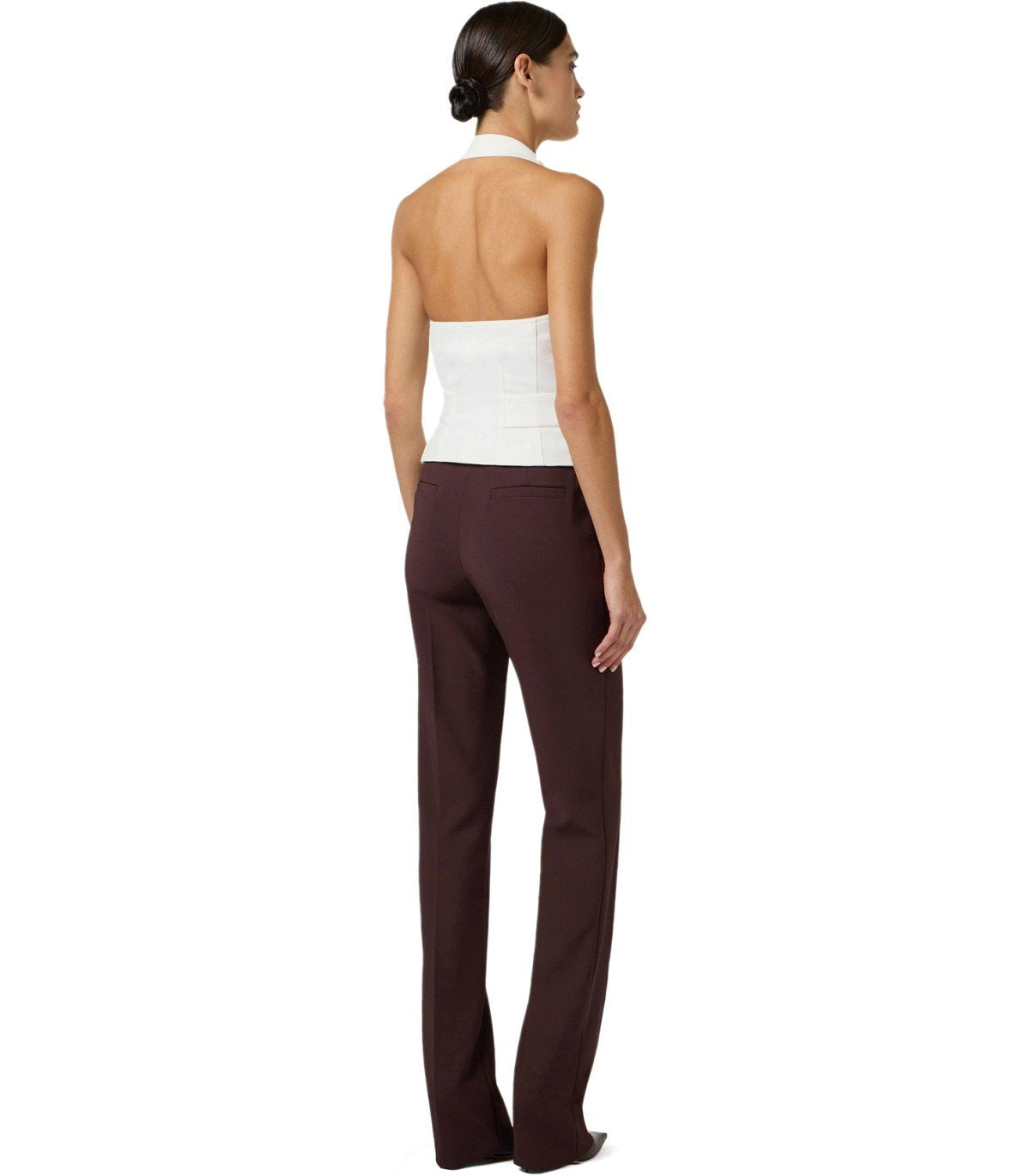 ELISABETTA FRANCHI ELFENBEINE WESTE MIT GÜRTEL