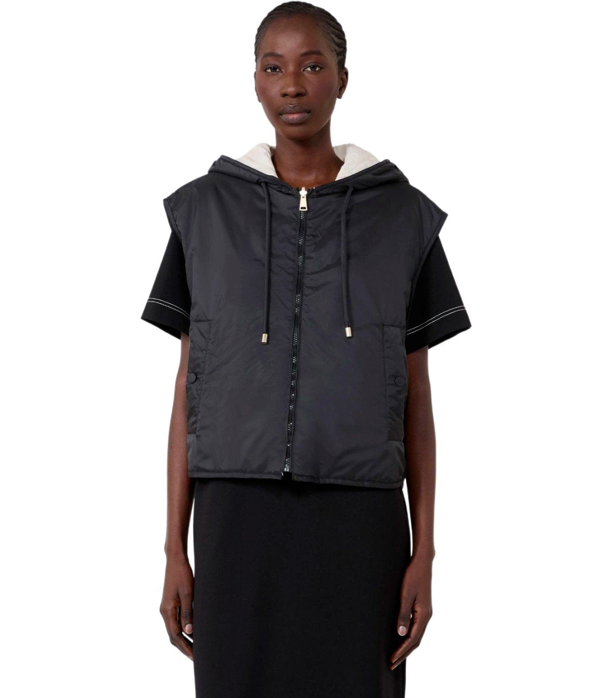 ÄRMELLOSE STEPPJACKE ACCENNI SCHWARZ MAX MARA WEEKEND