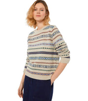 MAX MARA WEEKEND QUIRITE ECRU CREWNECK SWEATER