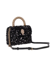 KURT GEIGER KENSINGTON PAILLETTES MINI SCHWARZE HANDTASCHE