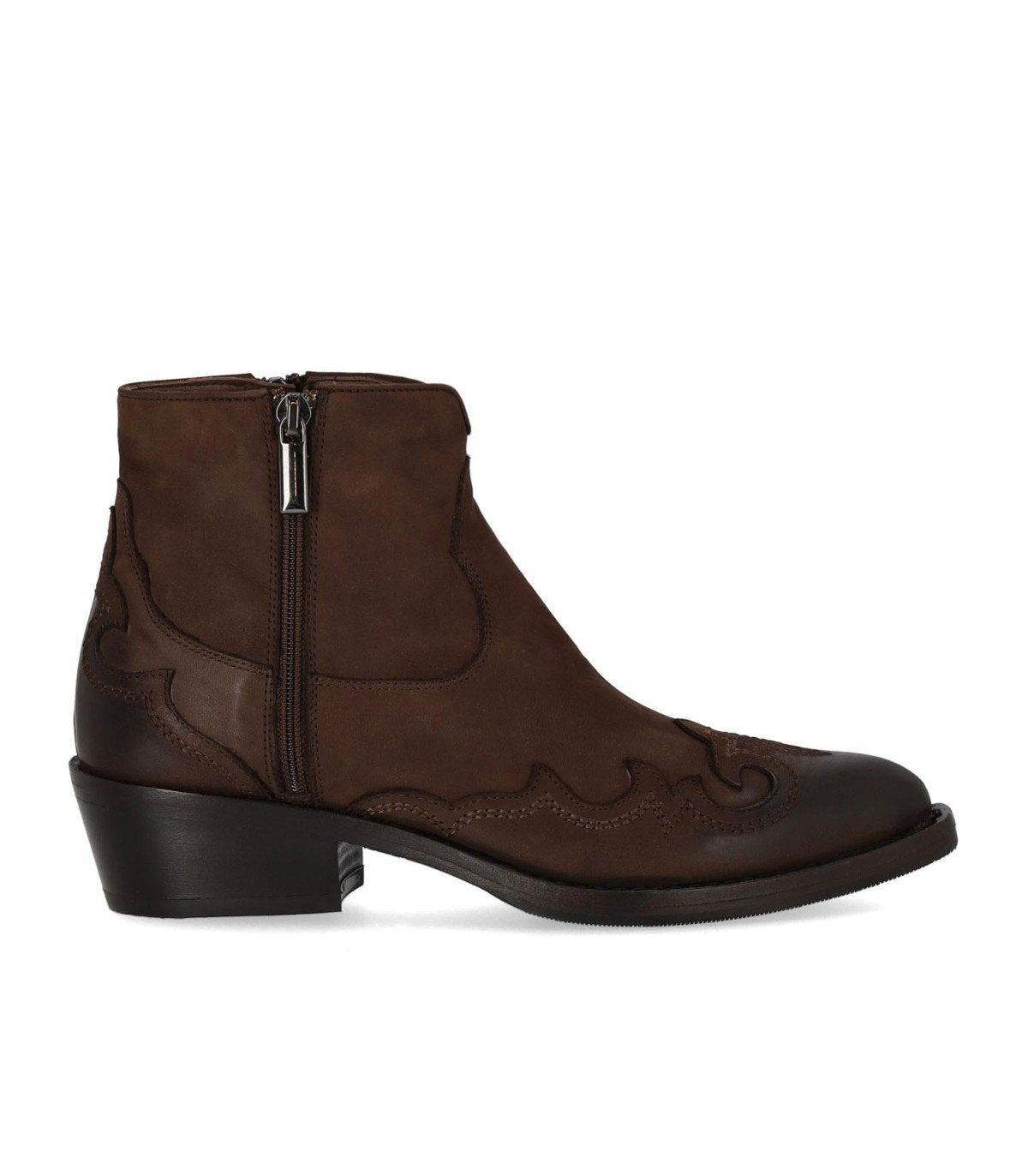 DUCCIO DEL DUCA DARK BROWN TEXAN ANKLE BOOT