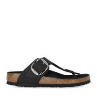 BIRKENSTOCK GIZEH BIG BUCKLE BLACK THONG SANDAL - 36