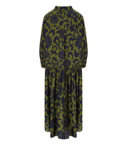 ESSENTIEL ANTWERP JEA GREEN AND BLUE SHIRT DRESS
