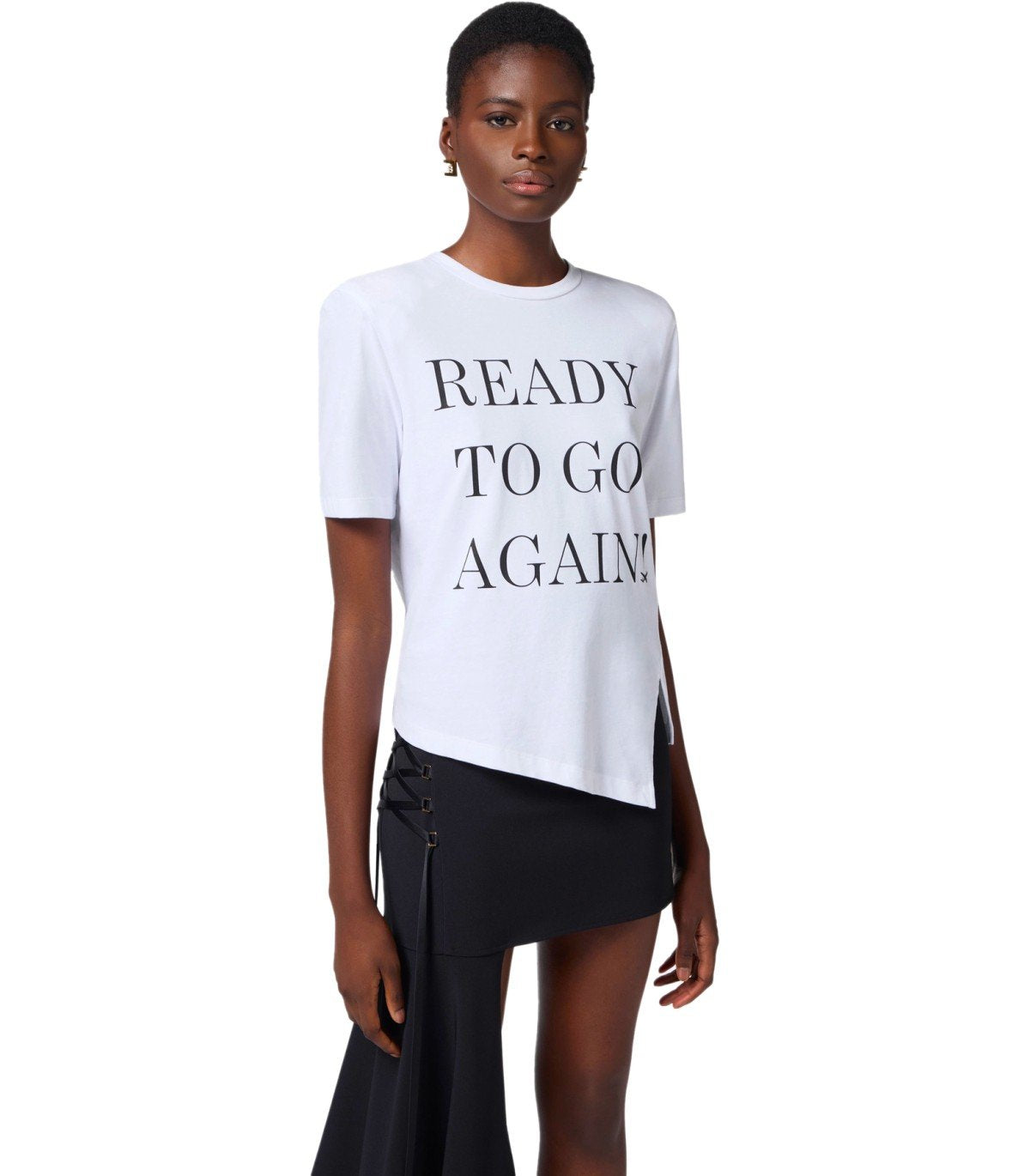 ELISABETTA FRANCHI GESSO ASYMMETRIC T-SHIRT