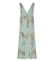 TRAFFIC PEOPLE THE LAST SONG AQUA GREEN LONG DRESS