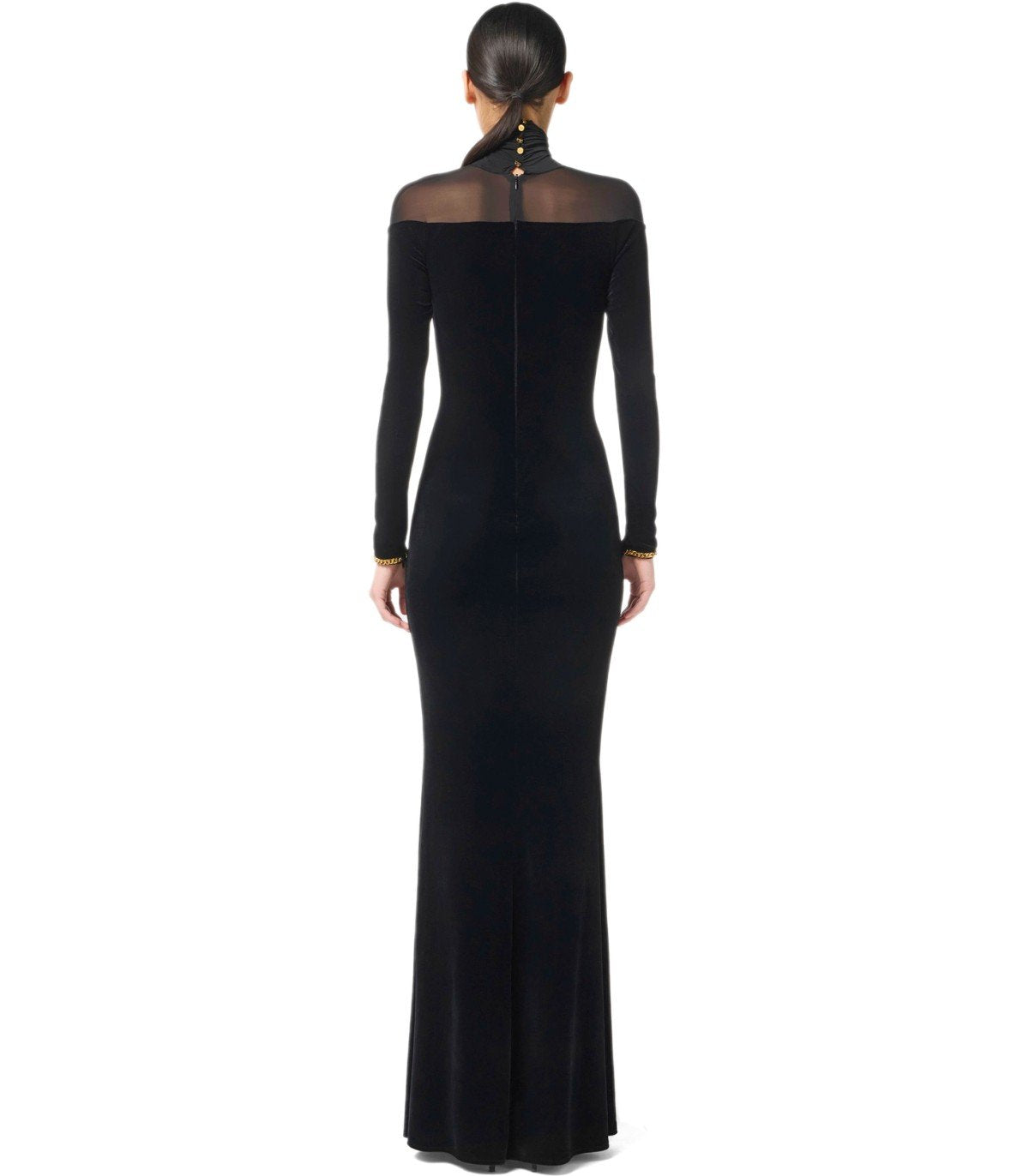 ELISABETTA FRANCHI BLACK RED CARPET DRESS