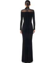 ELISABETTA FRANCHI BLACK RED CARPET DRESS