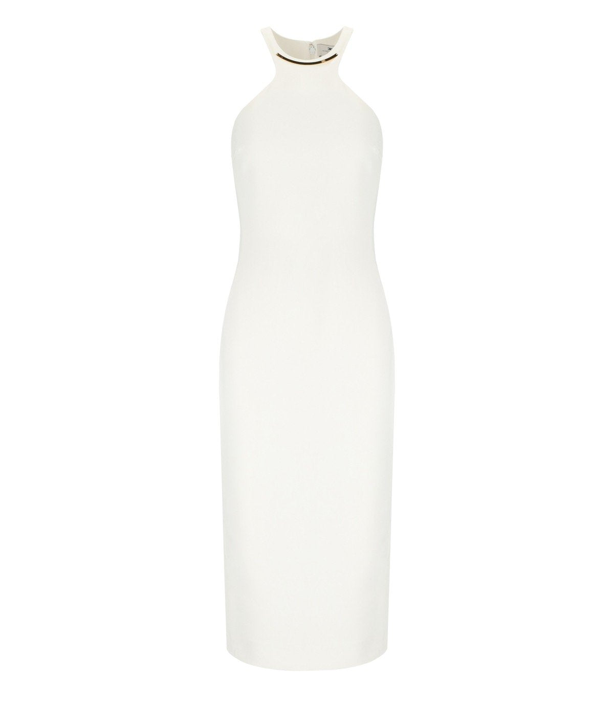 ELISABETTA FRANCHI IVORY MIDI DRESS